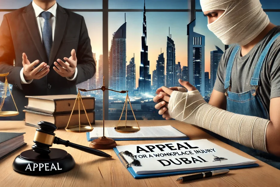 استئناف حكم تعويض عن اصابة عمل في دبي