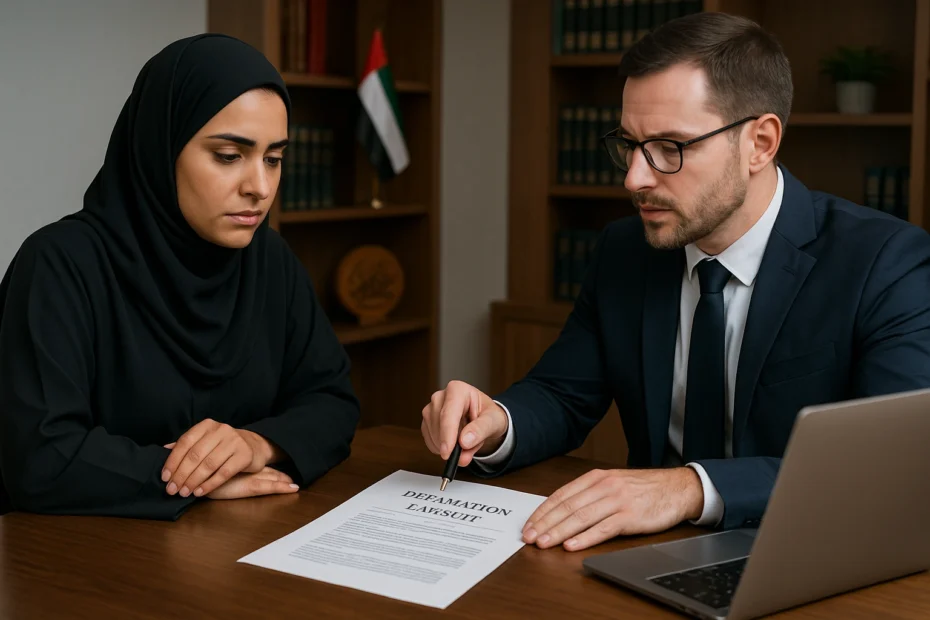 كيف ارفع دعوى تشويه السمعة في الامارات؟