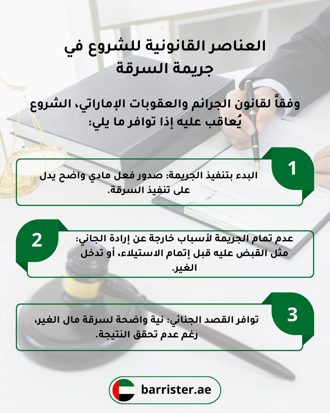 العناصر القانونية للشروع في جريمة السرقة